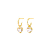 Diamond heart earrings
