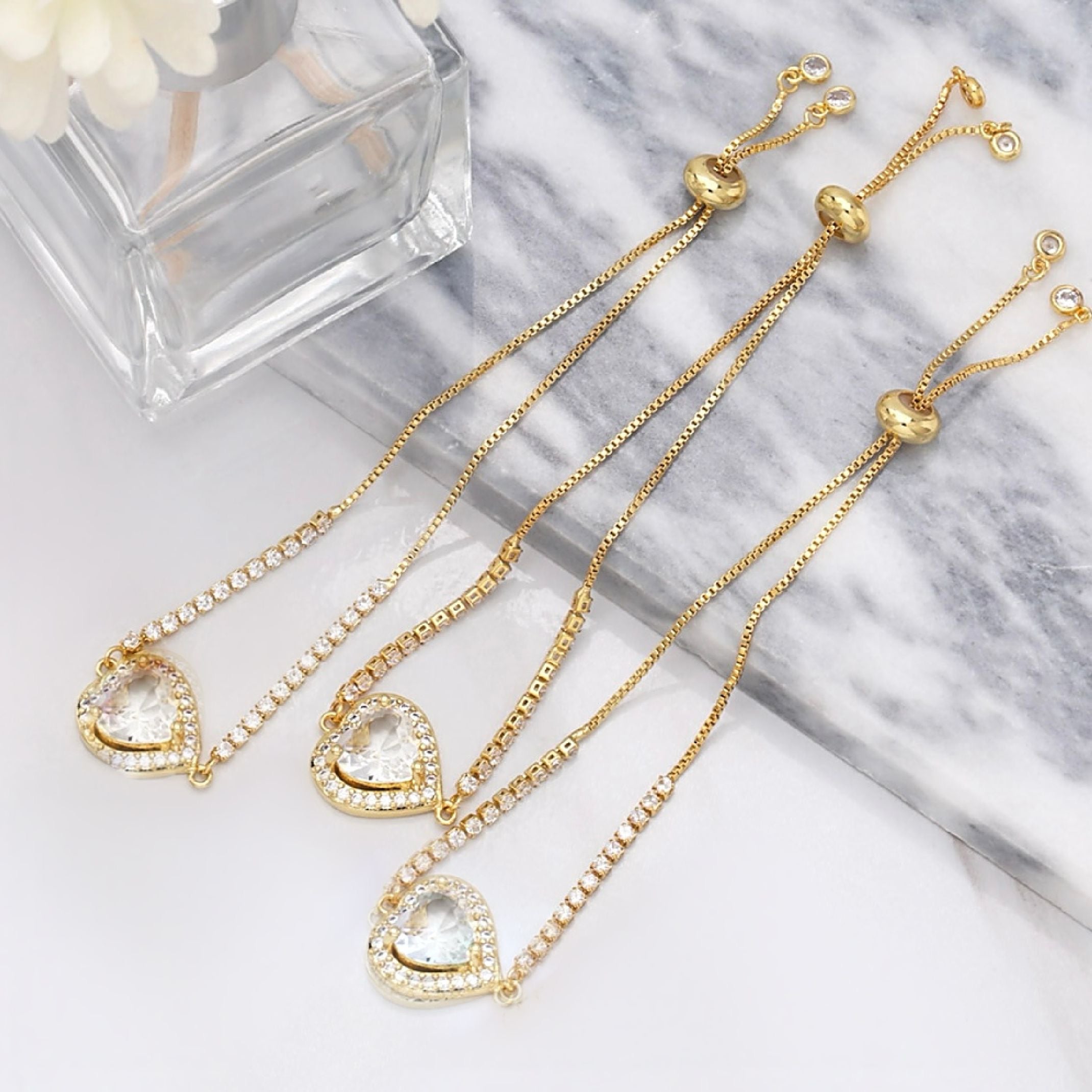 Diamond heart bracelet