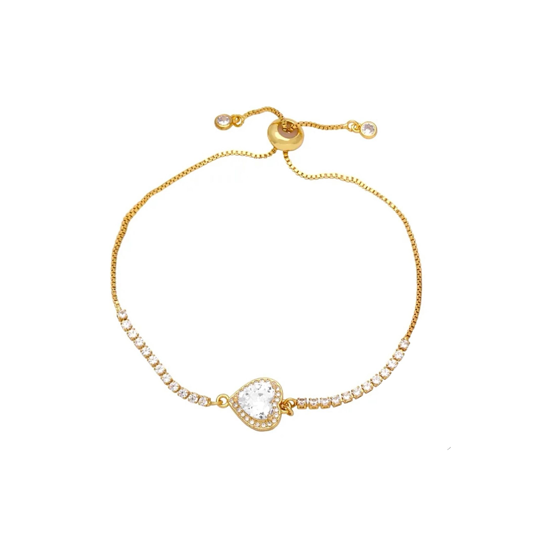 Diamond heart bracelet