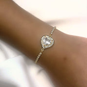 Diamond heart bracelet