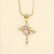 Gold cross necklace