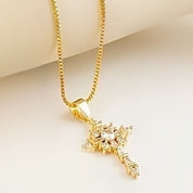 Gold cross necklace