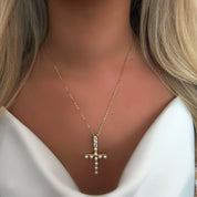 Pearl cross necklace