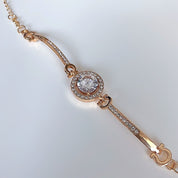 Gold rhinestone pendant bracelet