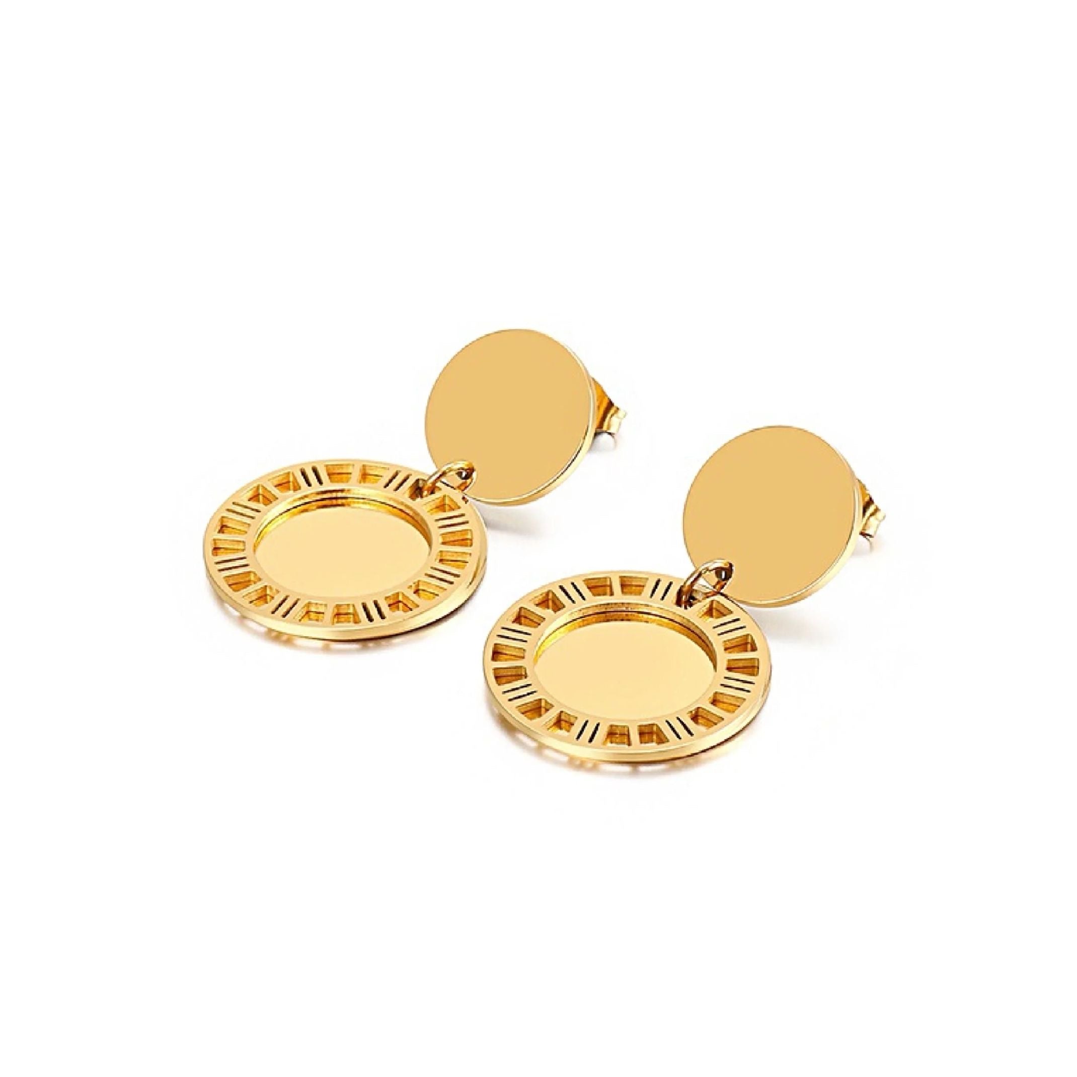 Gold Roman Earrings 
