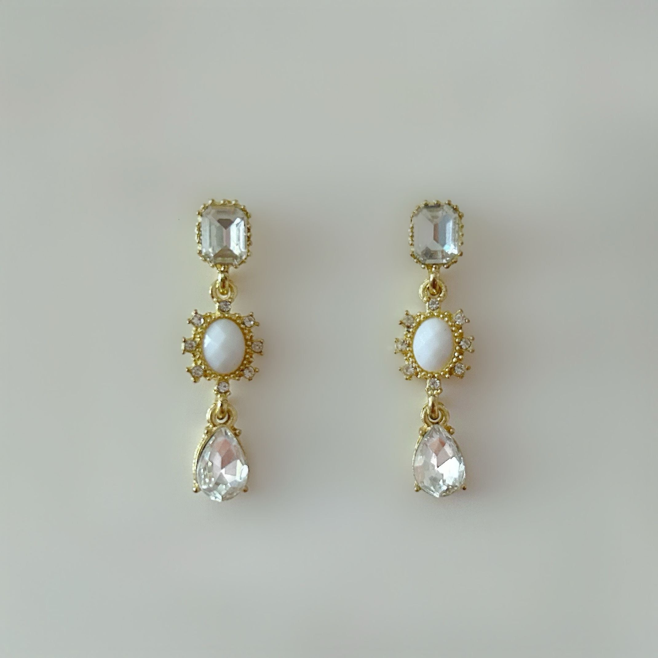 Diamond dangle earrings 