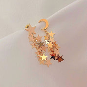 Rose gold moon and star earrings 