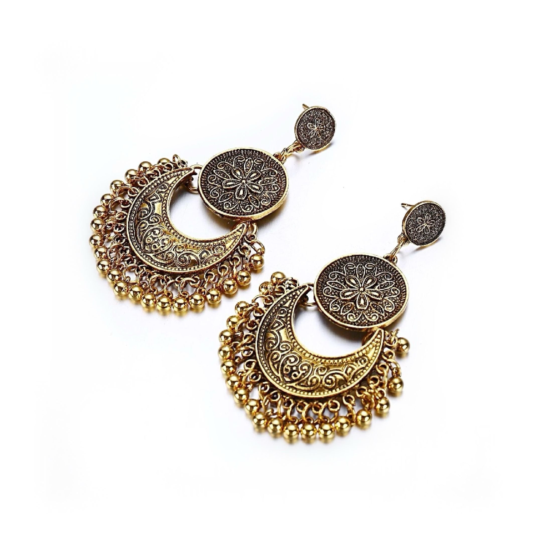 Gold coin earrings 