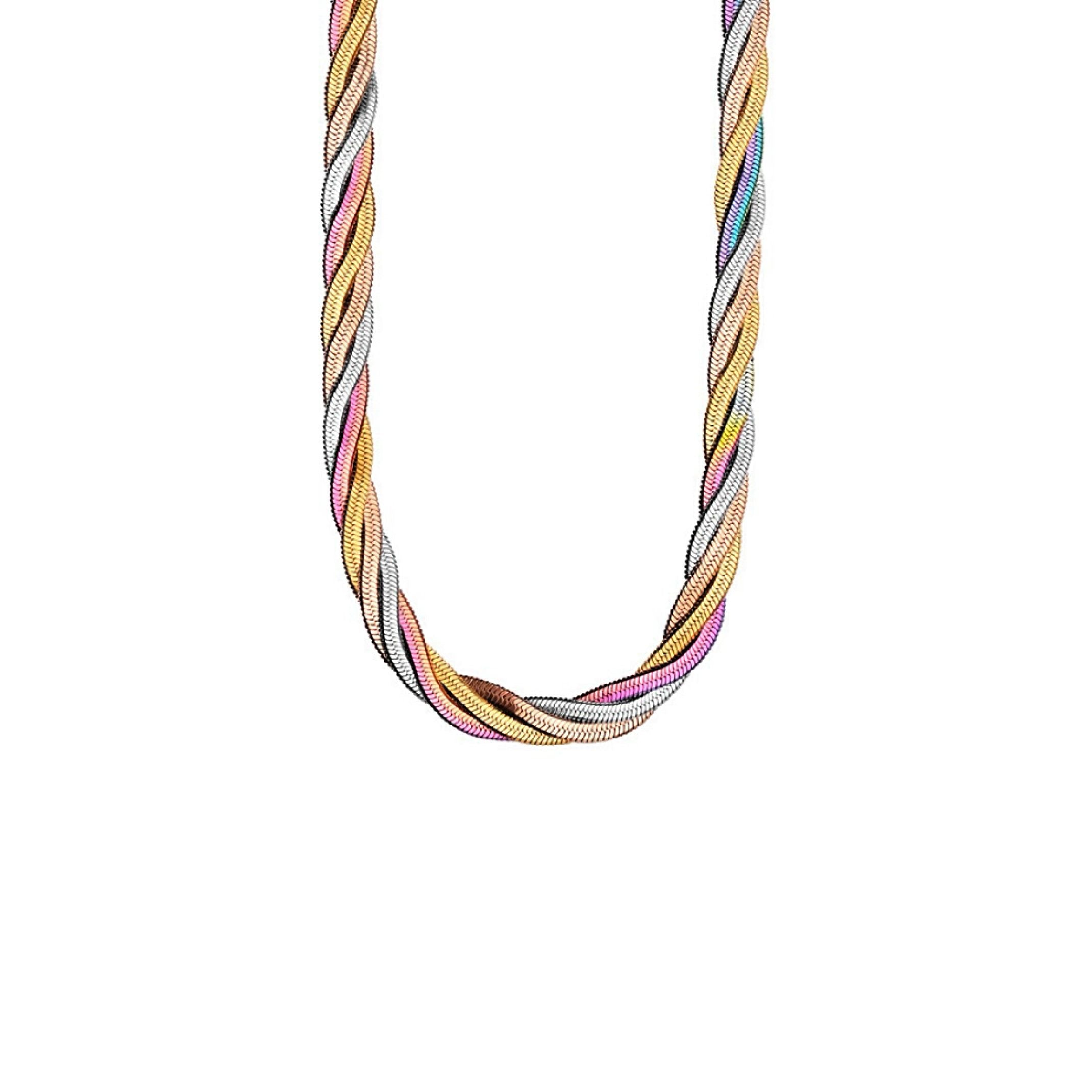 Snakeskin twist necklace