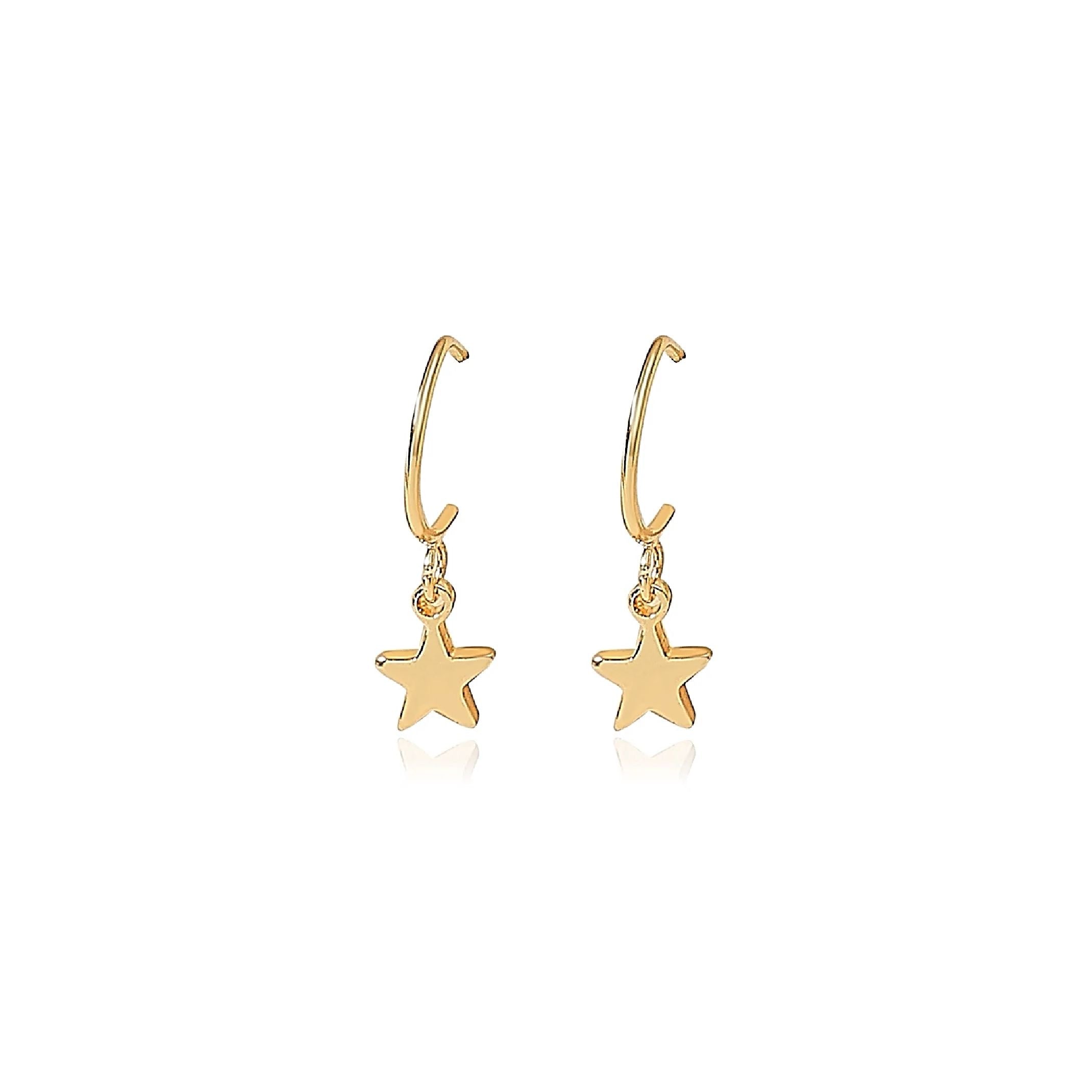 Gold star earrings 