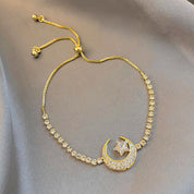 Crescent moon tennis bracelet 