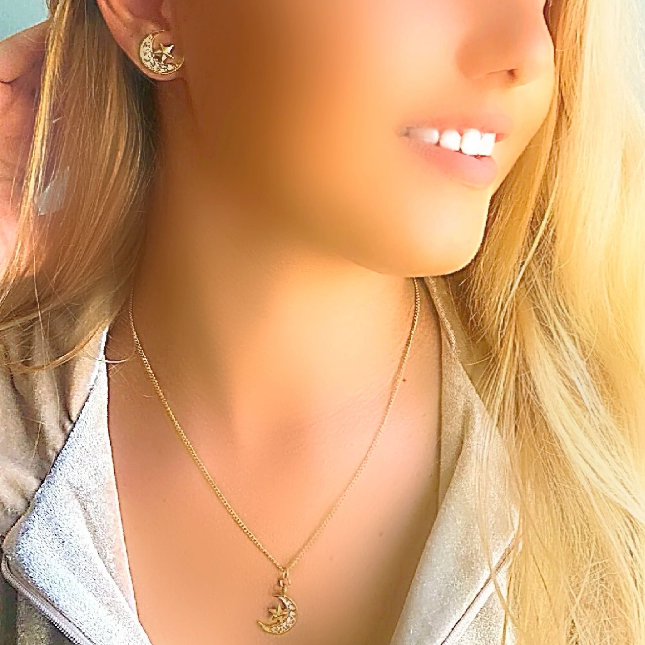 Moon and star jewellery set