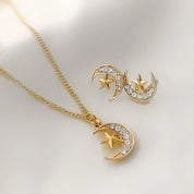 Moon and star jewellery set