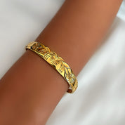 Gold bangle bracelet