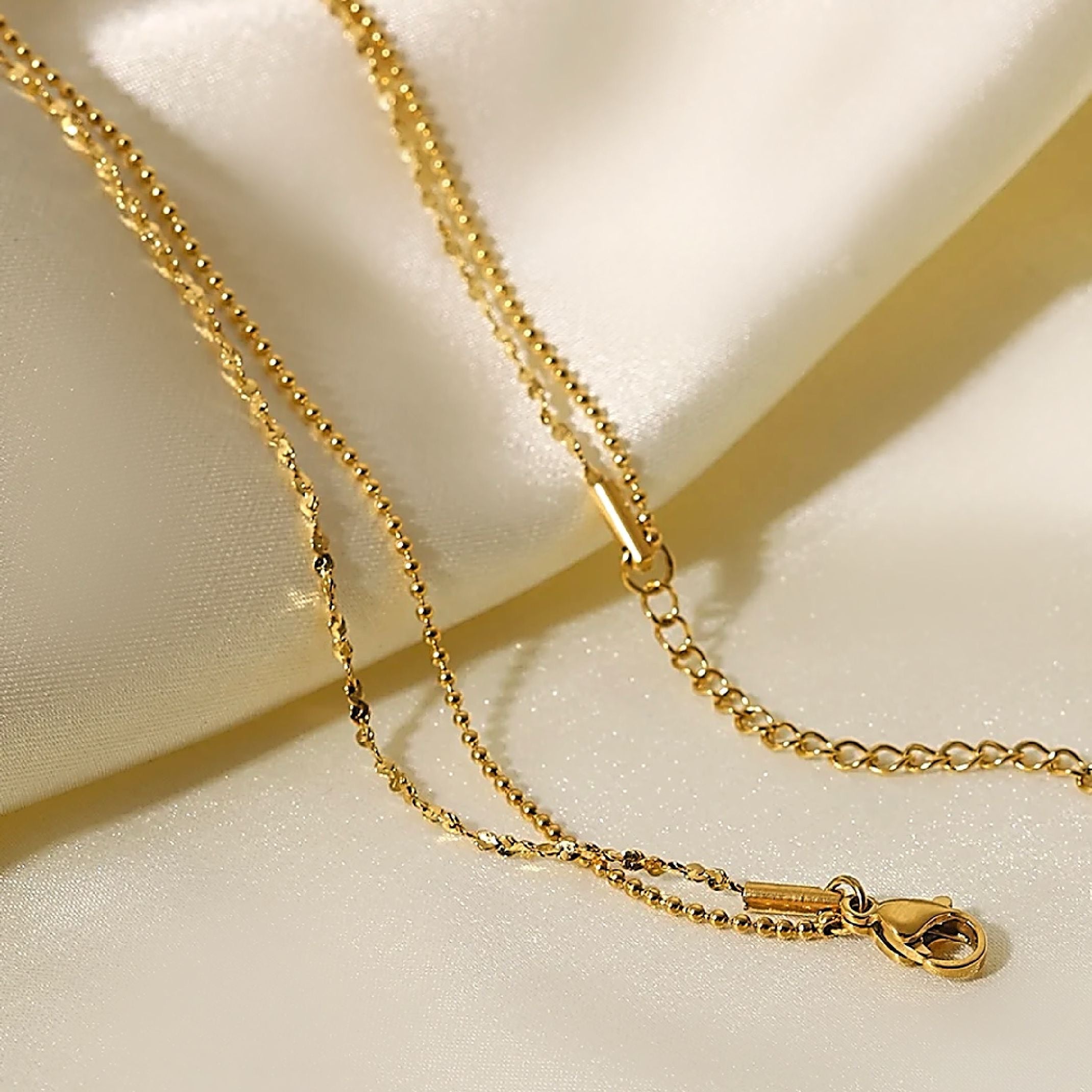 18k gold layered necklace 