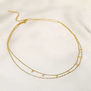 18k gold layered necklace