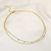 18k gold layered necklace 