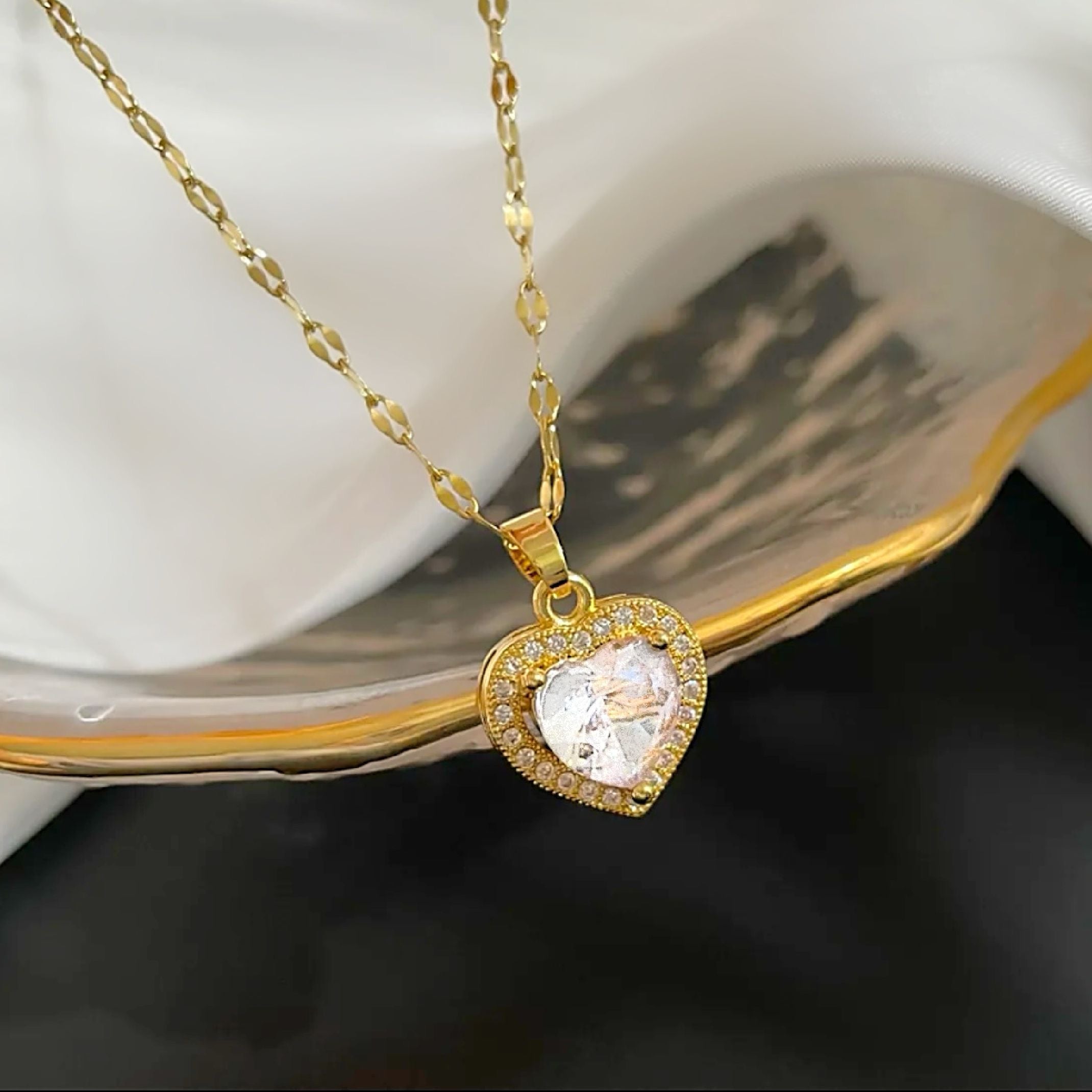 Diamond heart necklace