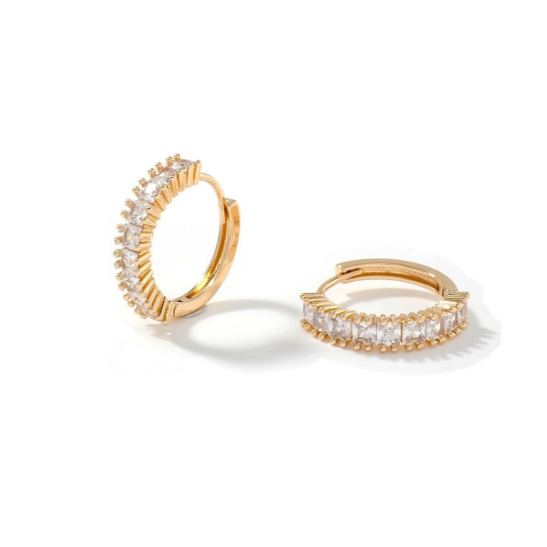Diamond Hoop Earrings