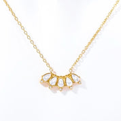 Gold quartz necklace