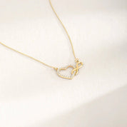 Gold infinity heart necklace