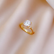 Diamond halo ring