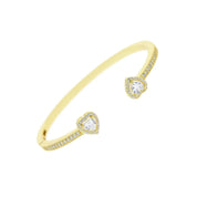 Gold heart bangle