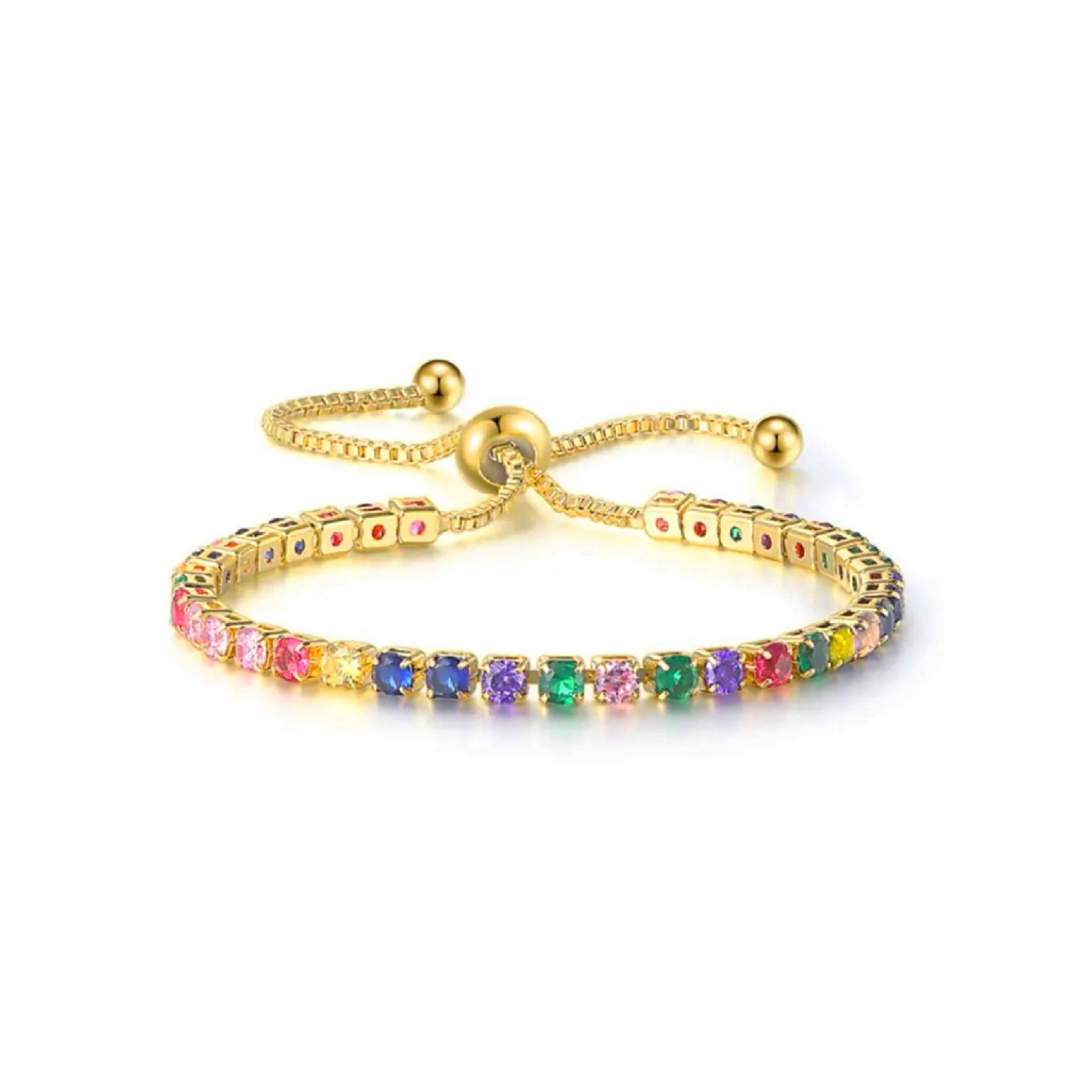 Gold rainbow bracelet 