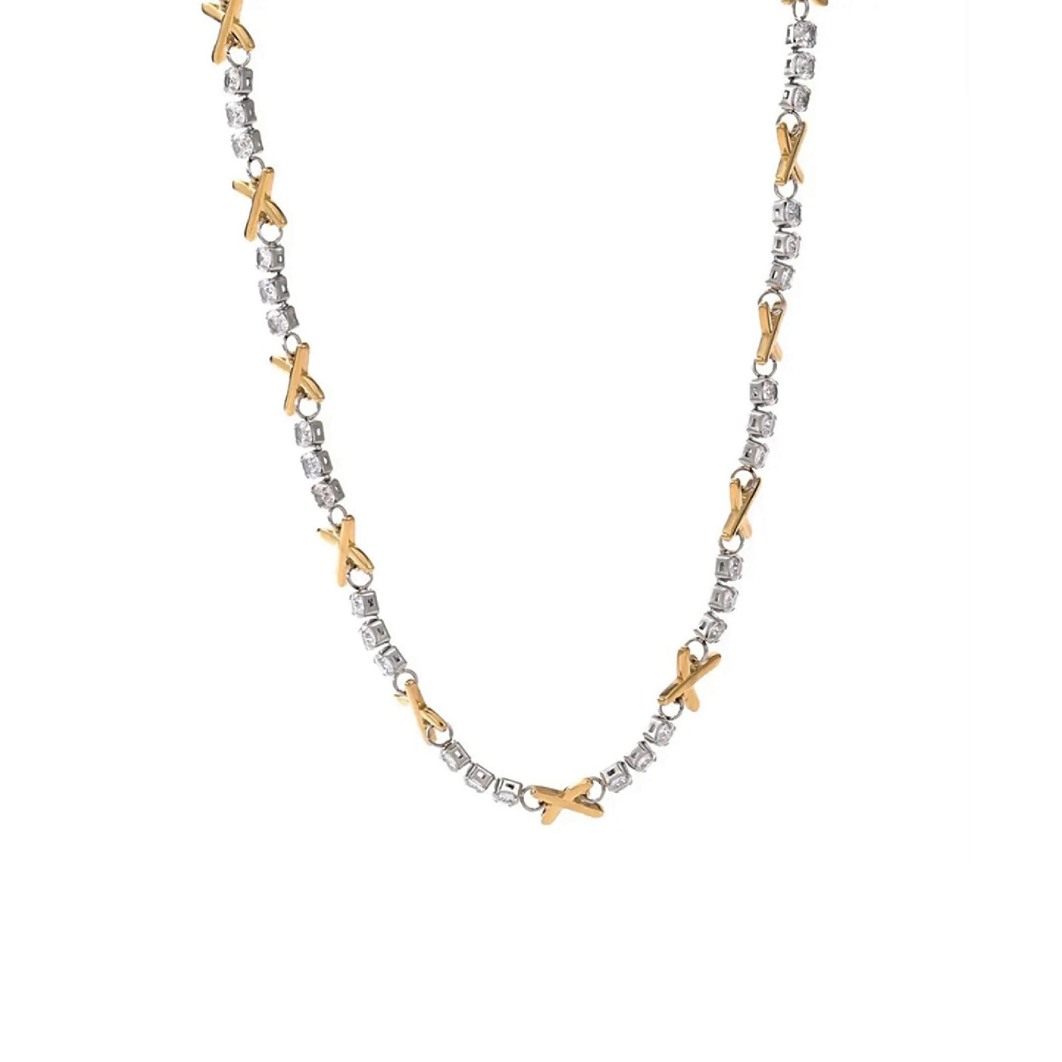 Gold xo necklace