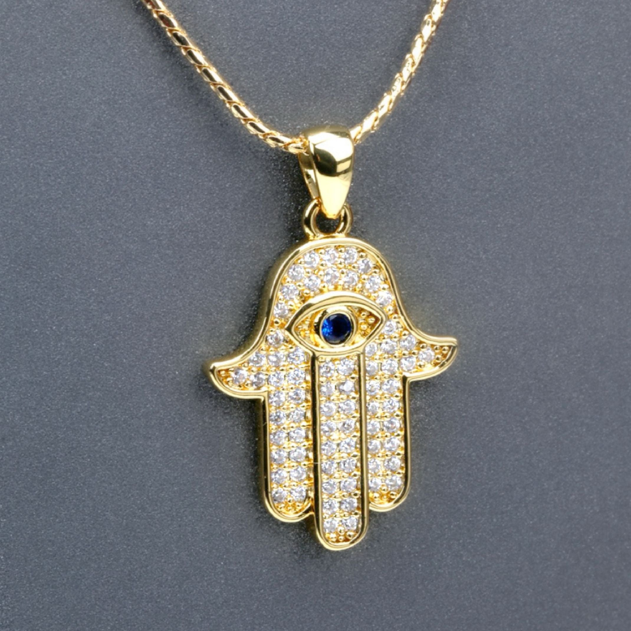 Hamsa hand necklace
