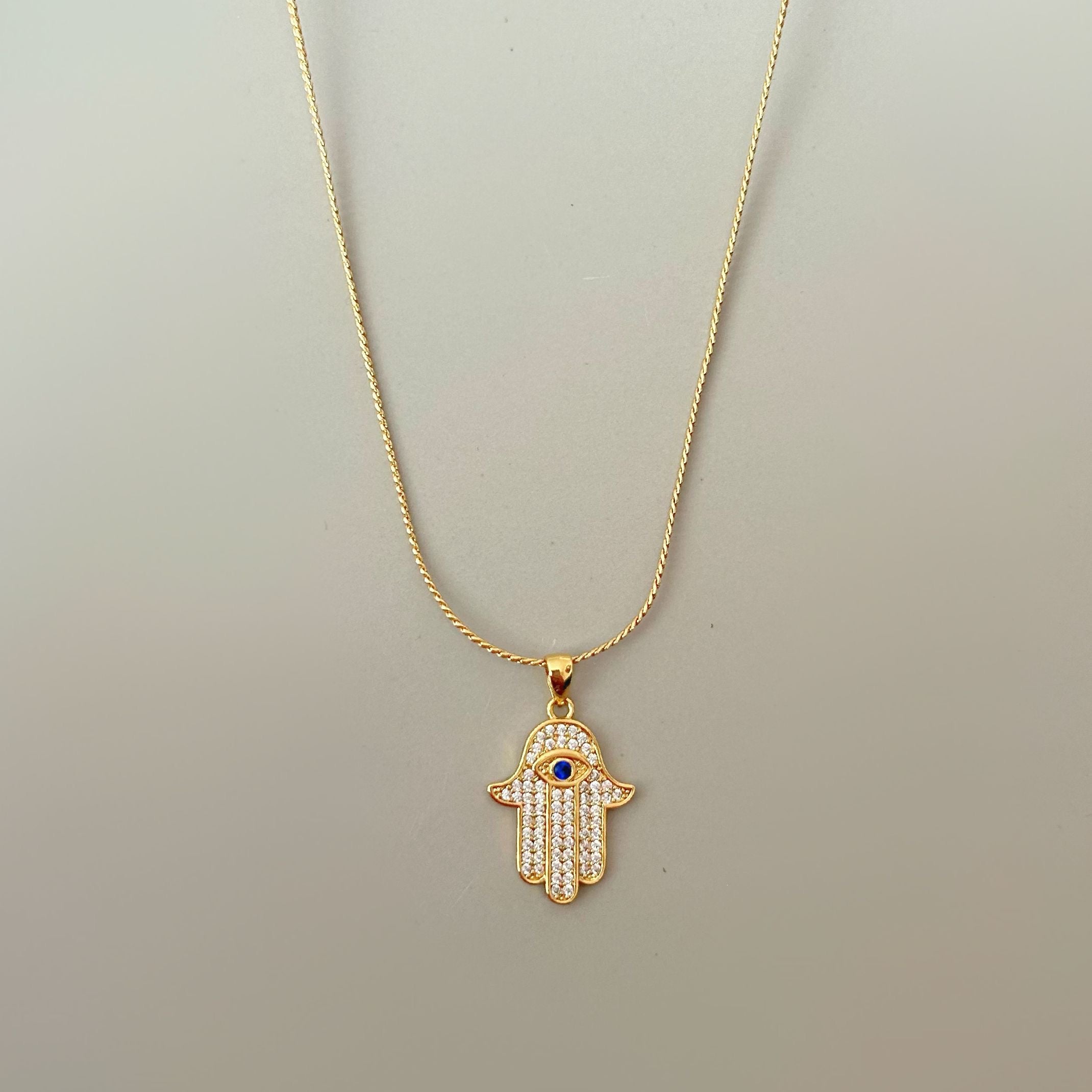 Hamsa hand necklace