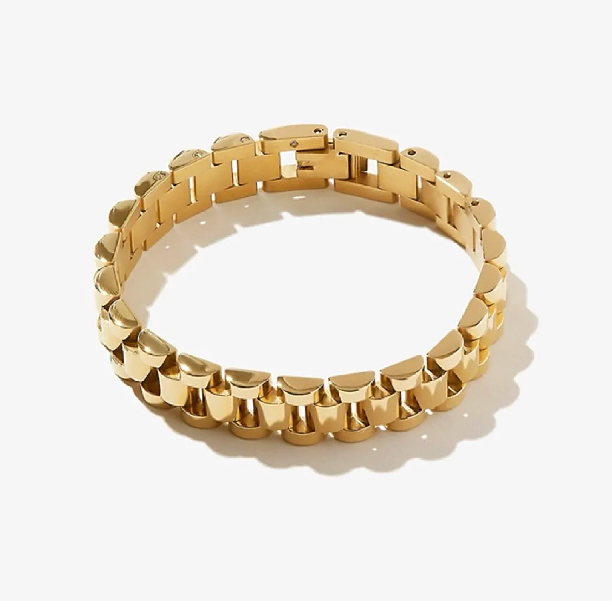 Gold watch strap bracelet 