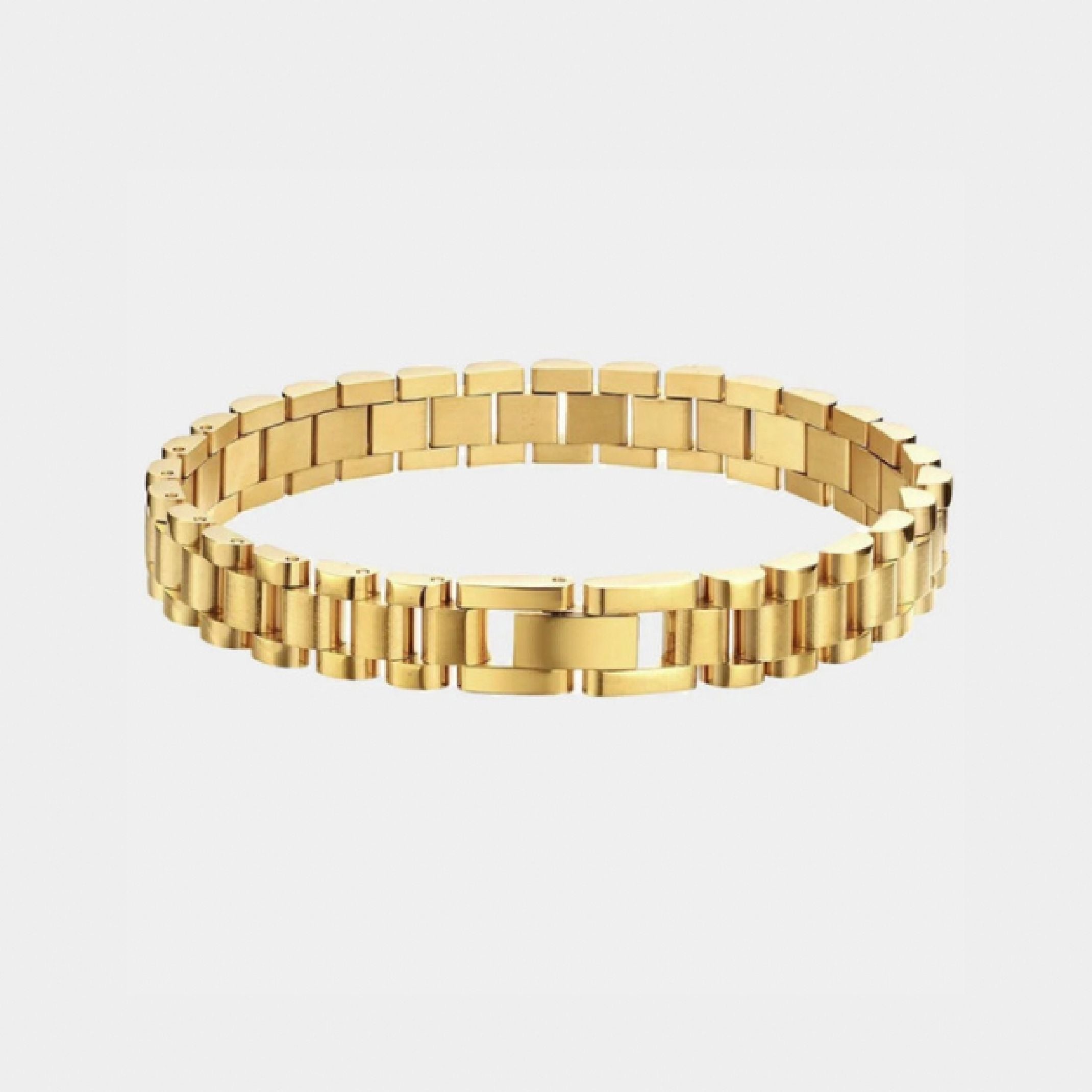 Gold watch strap bracelet 