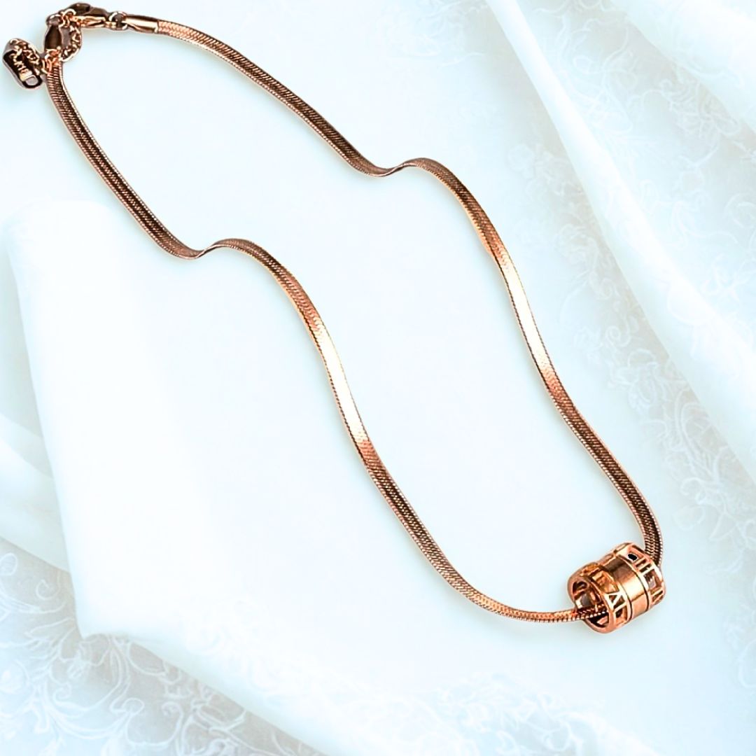 Rose Gold Snakeskin Ring Necklace – Gorge Malorge