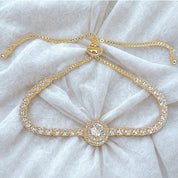 Diamond Halo Tennis Bracelet