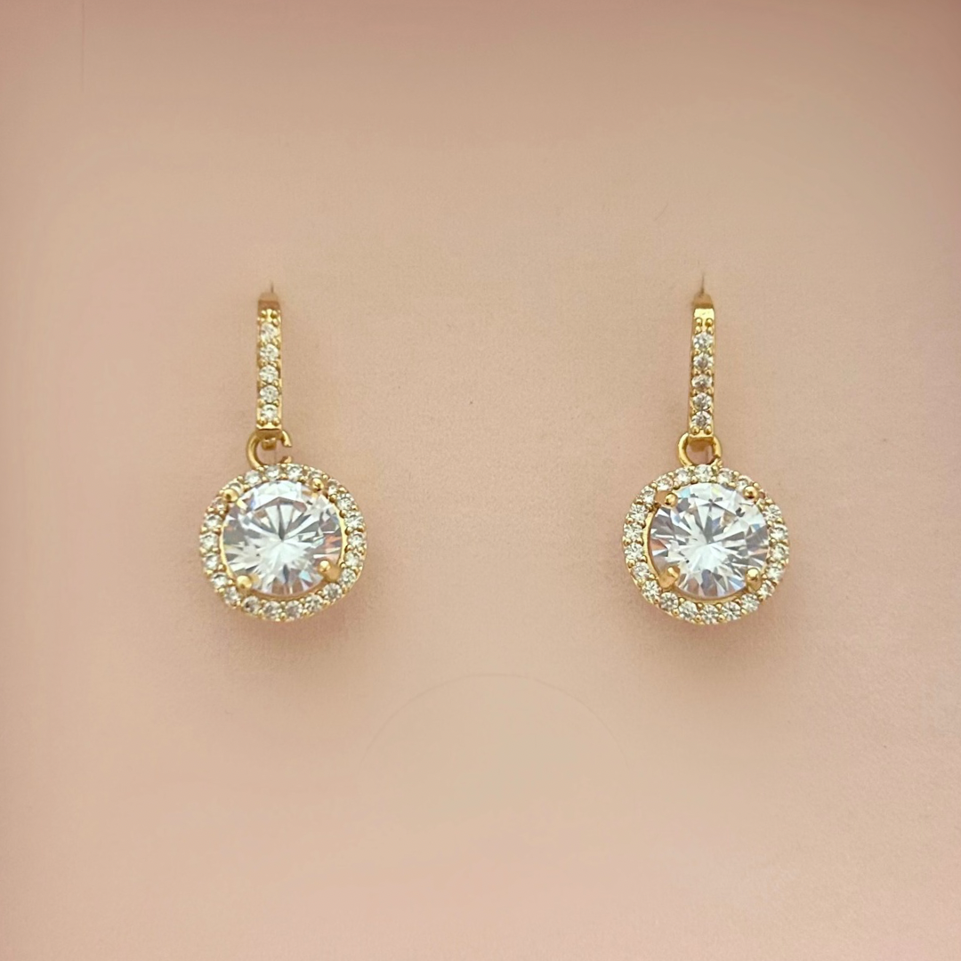 Dainty diamond earrings