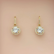 Dainty diamond earrings