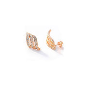 Rose Gold Diamanté Stud Earrings