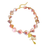 Pink Shell Statement Necklace