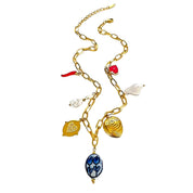 Statement charm necklace