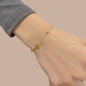 Dainty cross bracelet
