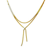 Gold snakeskin statement necklace