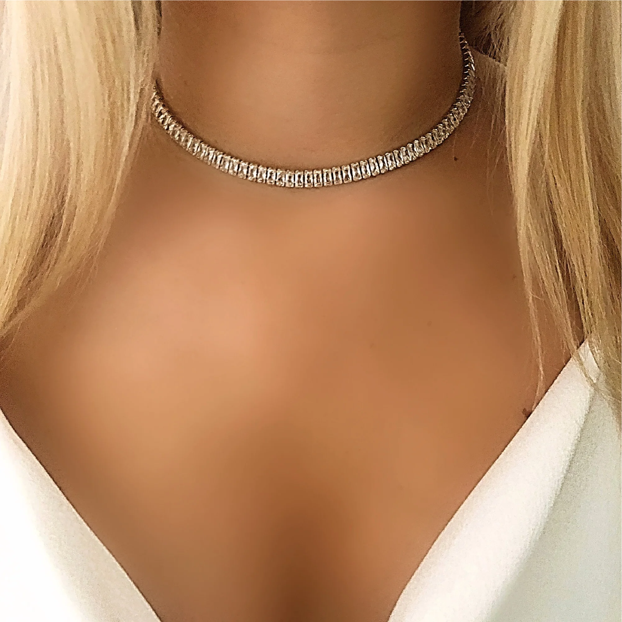 Crystal tennis necklace 