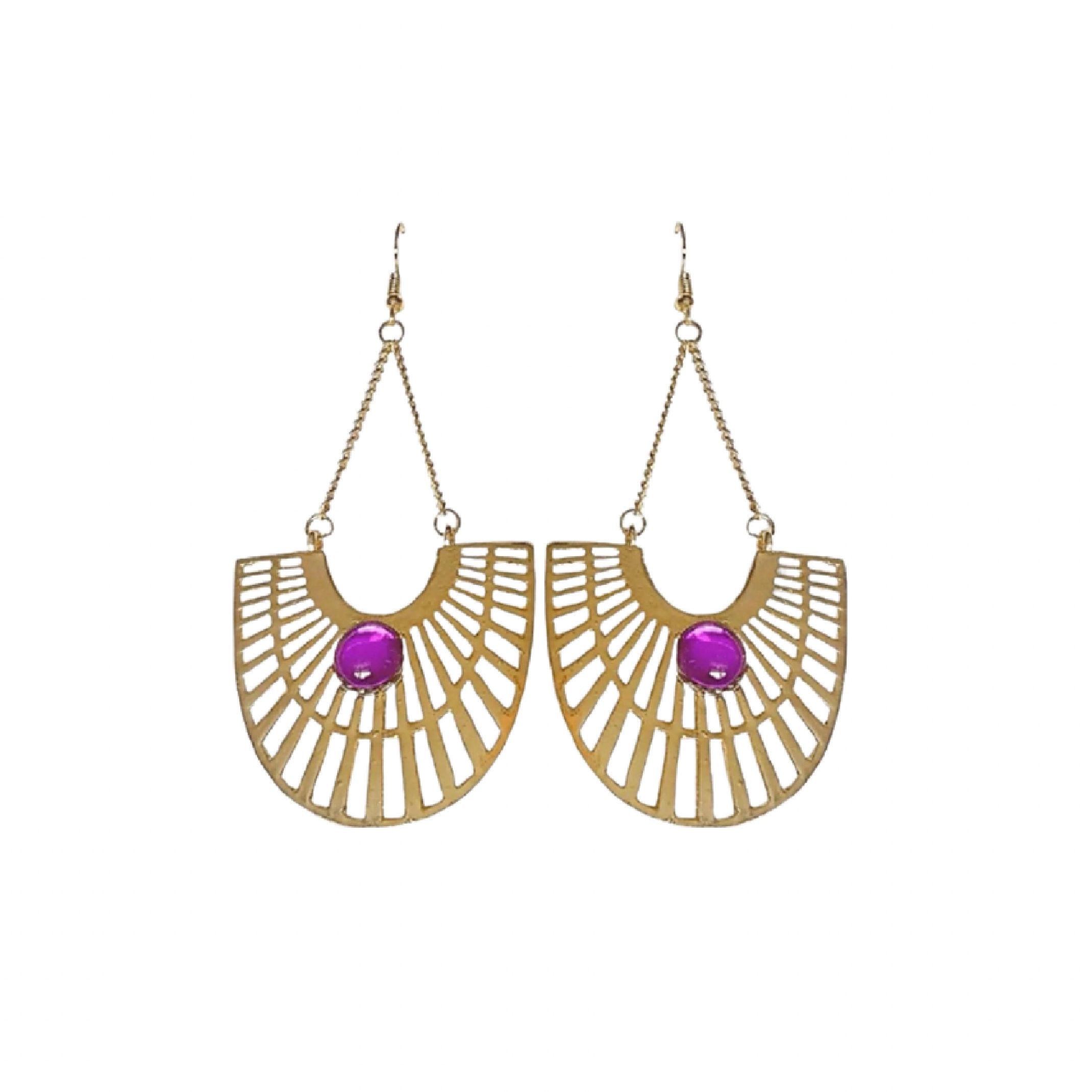 Purple gem earrings 