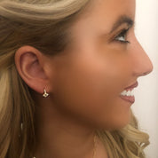 Evil Eye huggie earrings