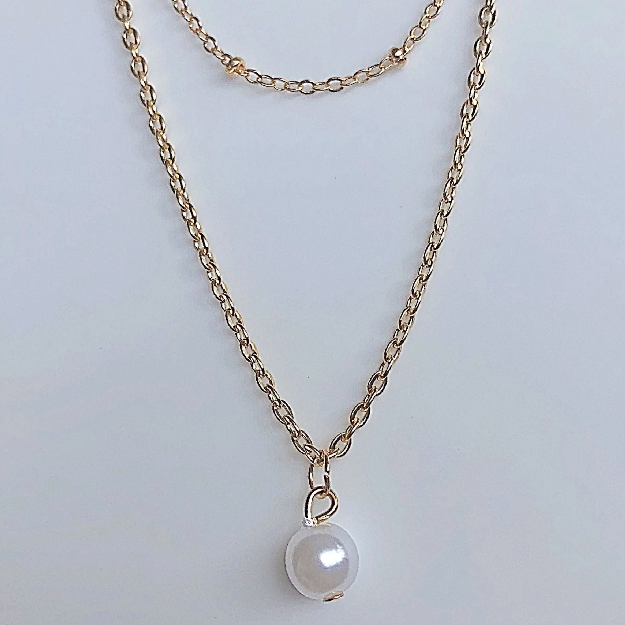Pearl layered necklace 
