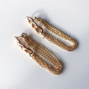 Gold Chain Clip to Back Earrings