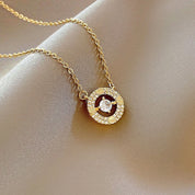Round diamond necklace