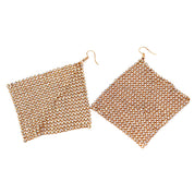 Gold chainmail earrings 