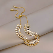 Gold sequin tennis bracelet